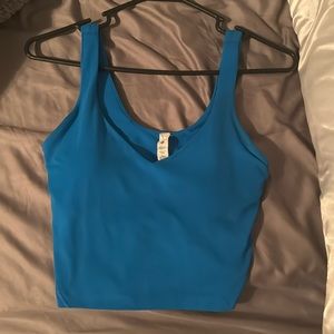 i am selling a sonic blue crop top align tank from lululemon